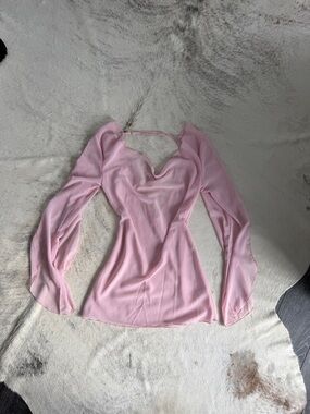 Sheer pink bikini cover up